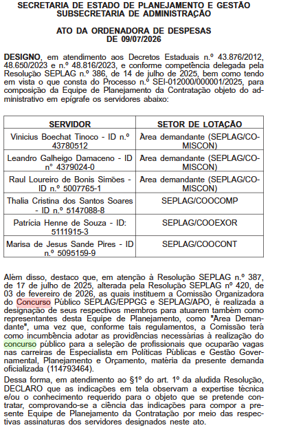 Concurso Seplag RJ