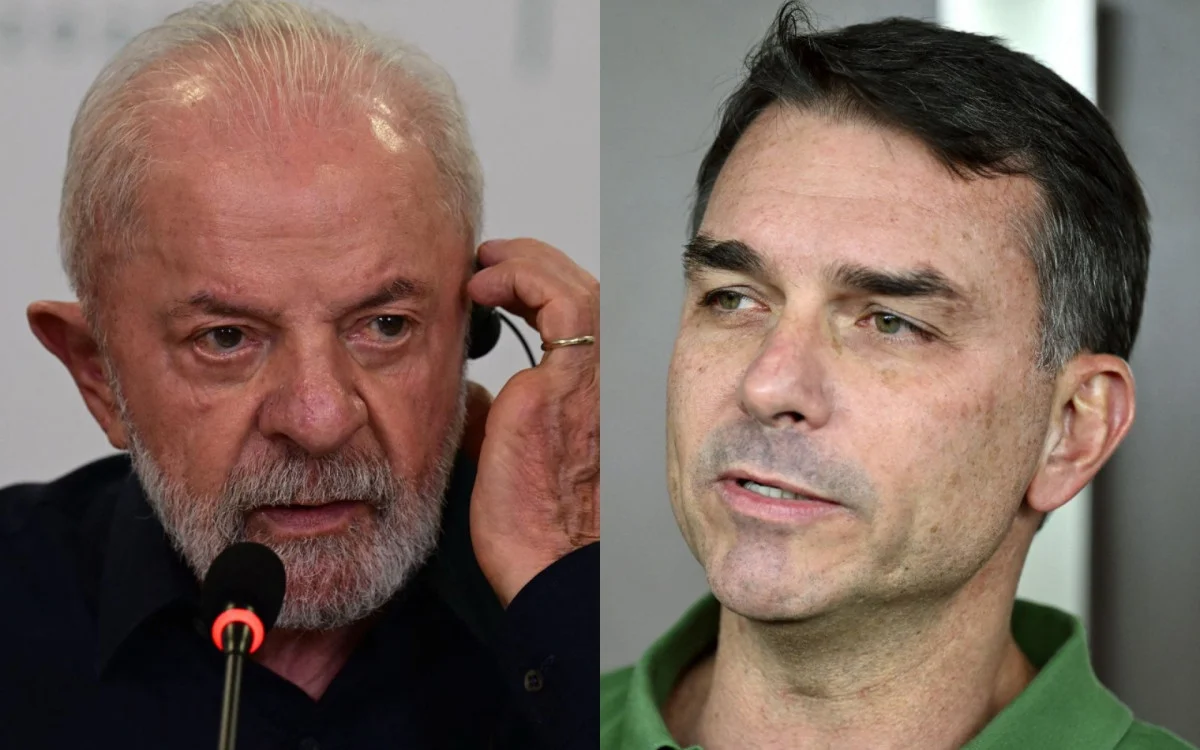 Lula e Flávio Bolsonaro