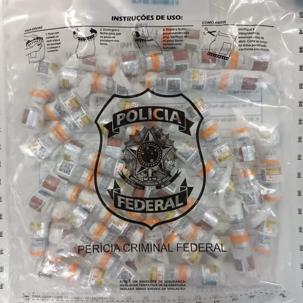 ampolas de medicamentos para emagrecimento no Aeroporto do Galeão