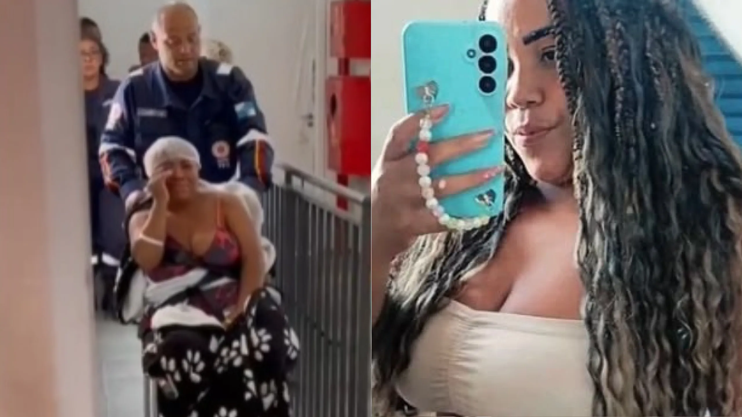 Mulher baleada na cabeça