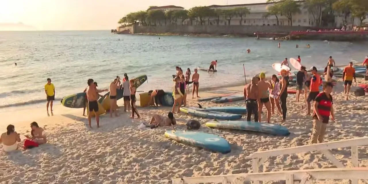 stand-up paddle em Copacabana